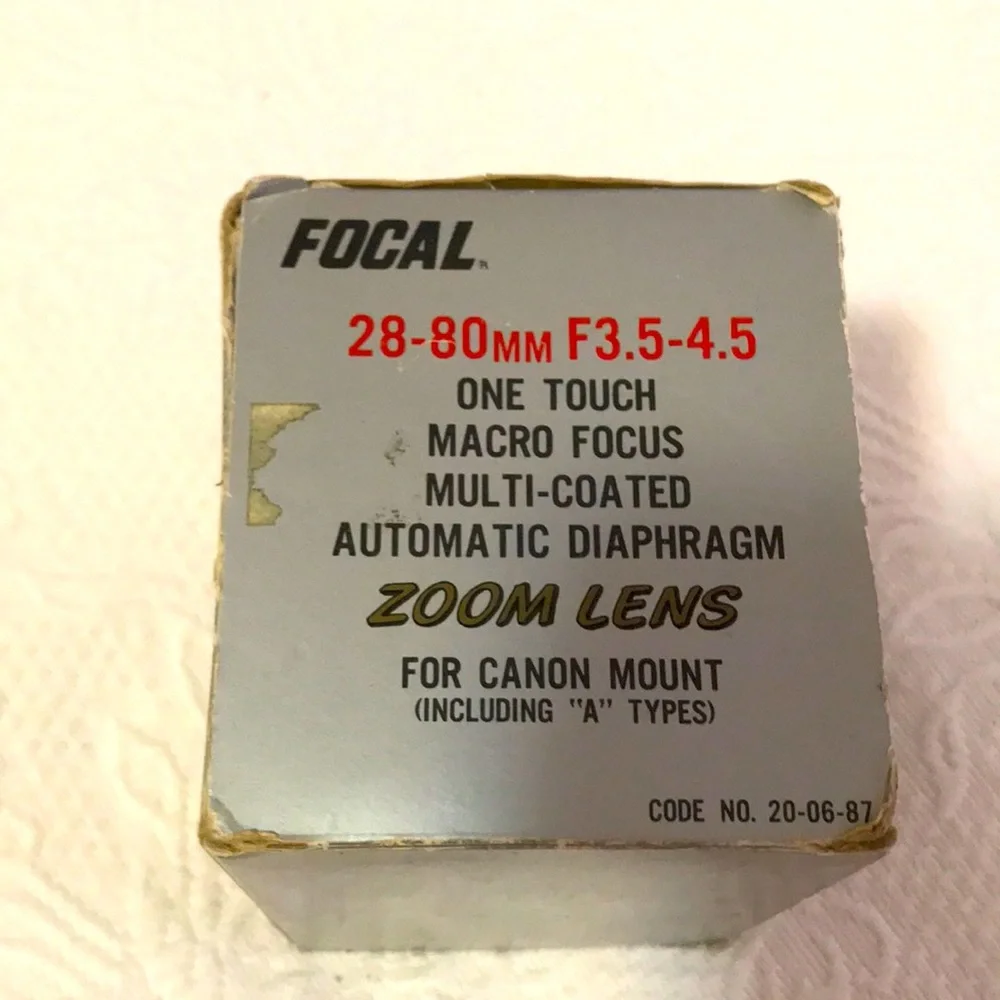 Focal Zoom Lens 28-80mm F3.5-4.5 One Touch Zoom Lens Read Description